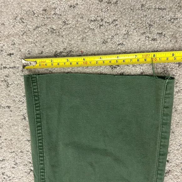 Pilcro (Anthropologie) size 31 EUC “distressed frat bootcut/wide Olive Trousers - Picture 5 of 13